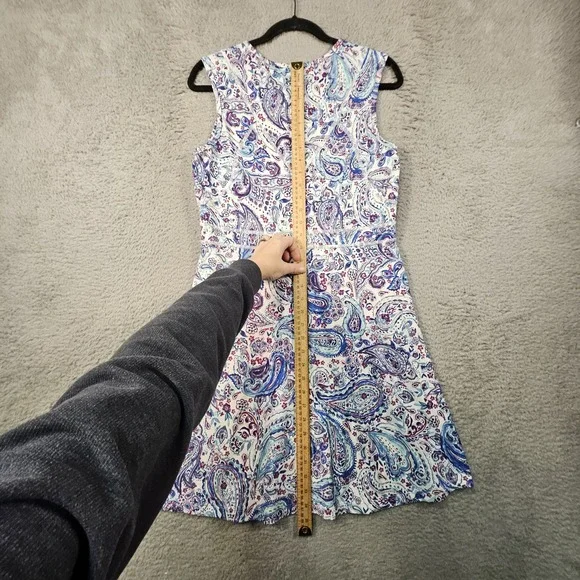 Title Nine Dress M Floral Paisley Pocket Athleisure Beach Pickleball Tennis Prep - Picture 11 of 15